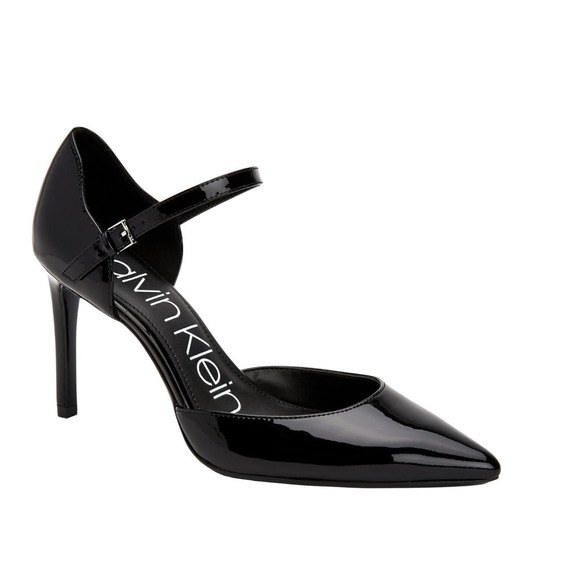 CALVIN Klein Womens Roya Patent Leather Dress Heels Black Size 11 NIB - Picture 2 of 10